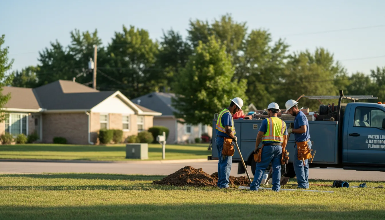Residential water line and bathroom plumbing service in Arlington, VA